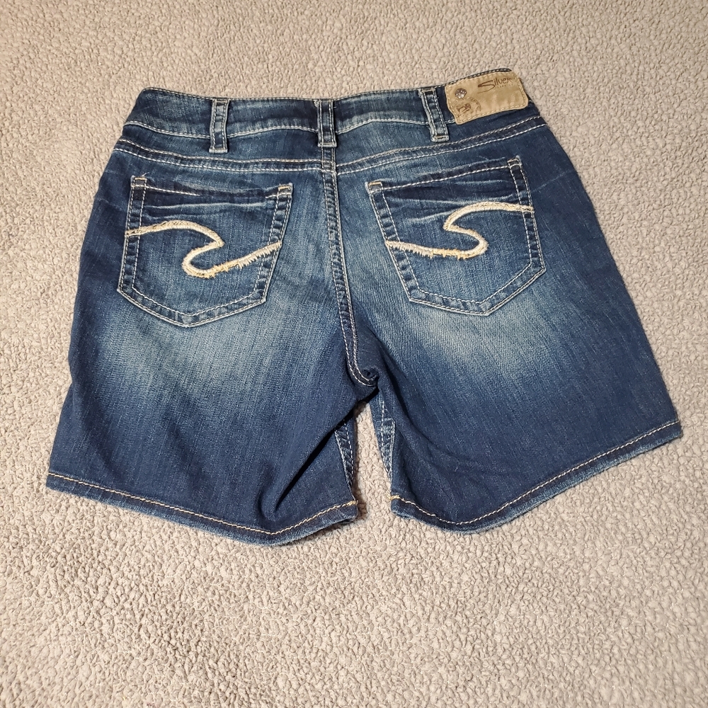 Suki Mid Short medium blue wash women sz.30